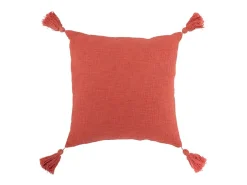 Sale J-Line Cojín cuadrado de algodón tejido a ganchillo, 45 x 45 cm. Rosa