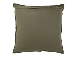 J-Line Ropa De Casa-Cojín cuadrado de cuero 45 x 45 x 8 cm Verde