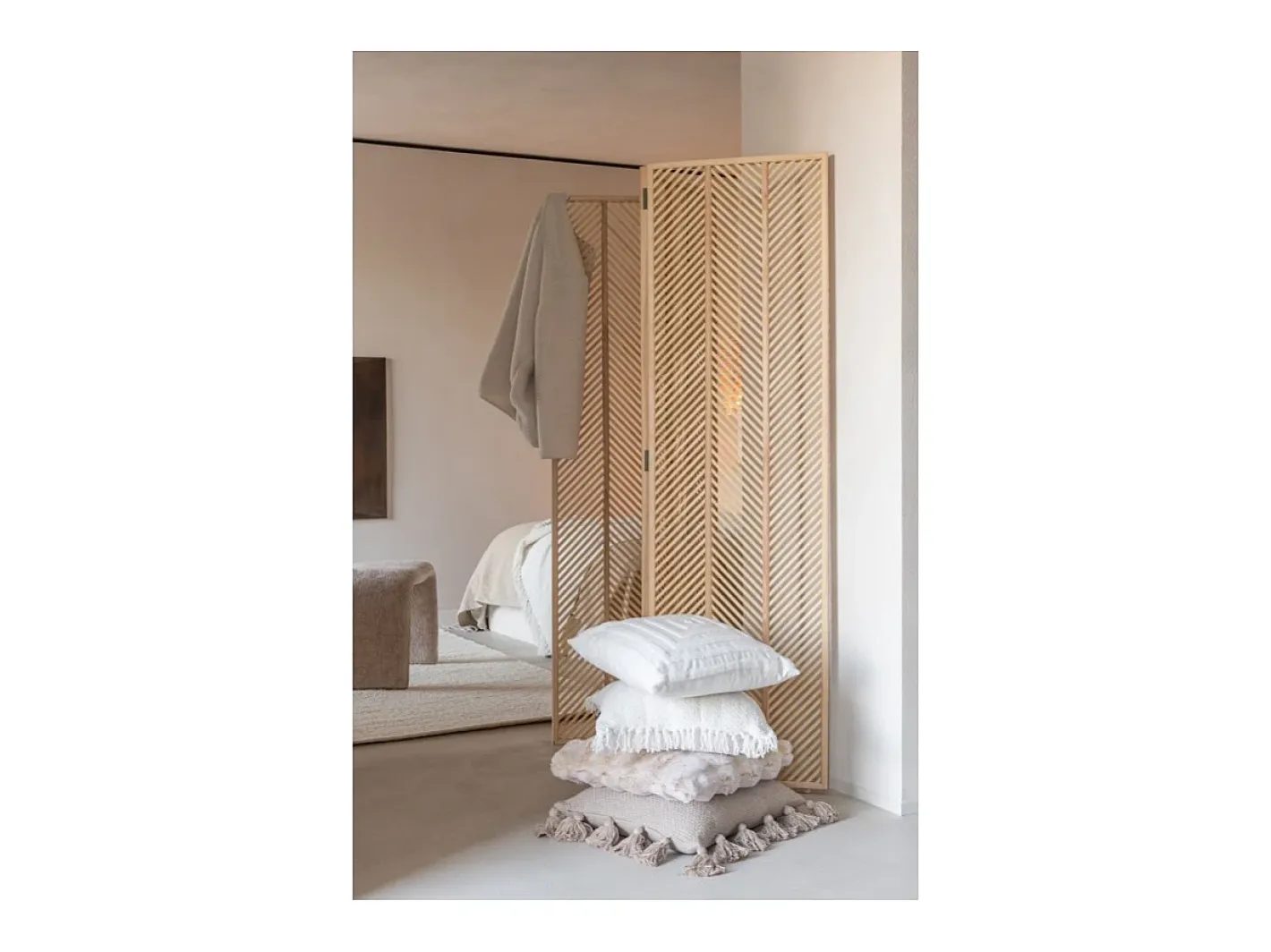Clearance J-Line Cojín cuadrado de poliéster 45x45x18 cm Beige
