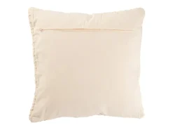 Discount J-Line Cojín cuadrado de punto en algodón 50x50x12 cm Blanco