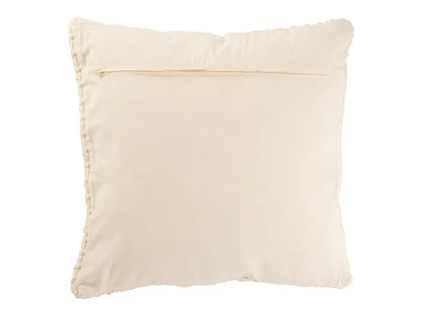 Discount J-Line Cojín cuadrado de punto en algodón 50x50x12 cm Blanco