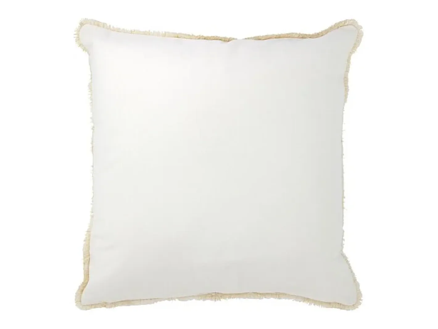 J-Line Cojín cuadrado de tela blanca 45 x 45 x 3,75 cm Blanco Sale