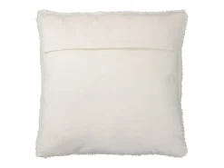 J-Line Cojín cuadrado de tela blanca 45 x 45 x 10 cm Blanco