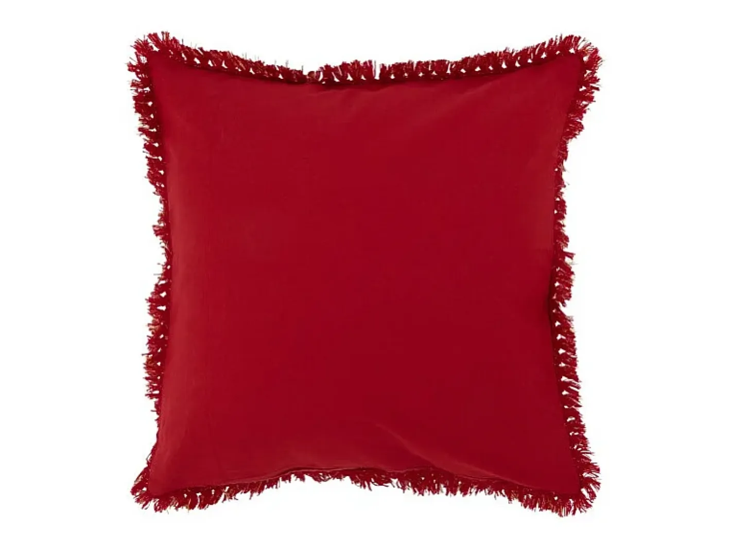 Clearance J-Line Cojín cuadrado de tela roja 45 x 45 x 3,75 cm Rojo