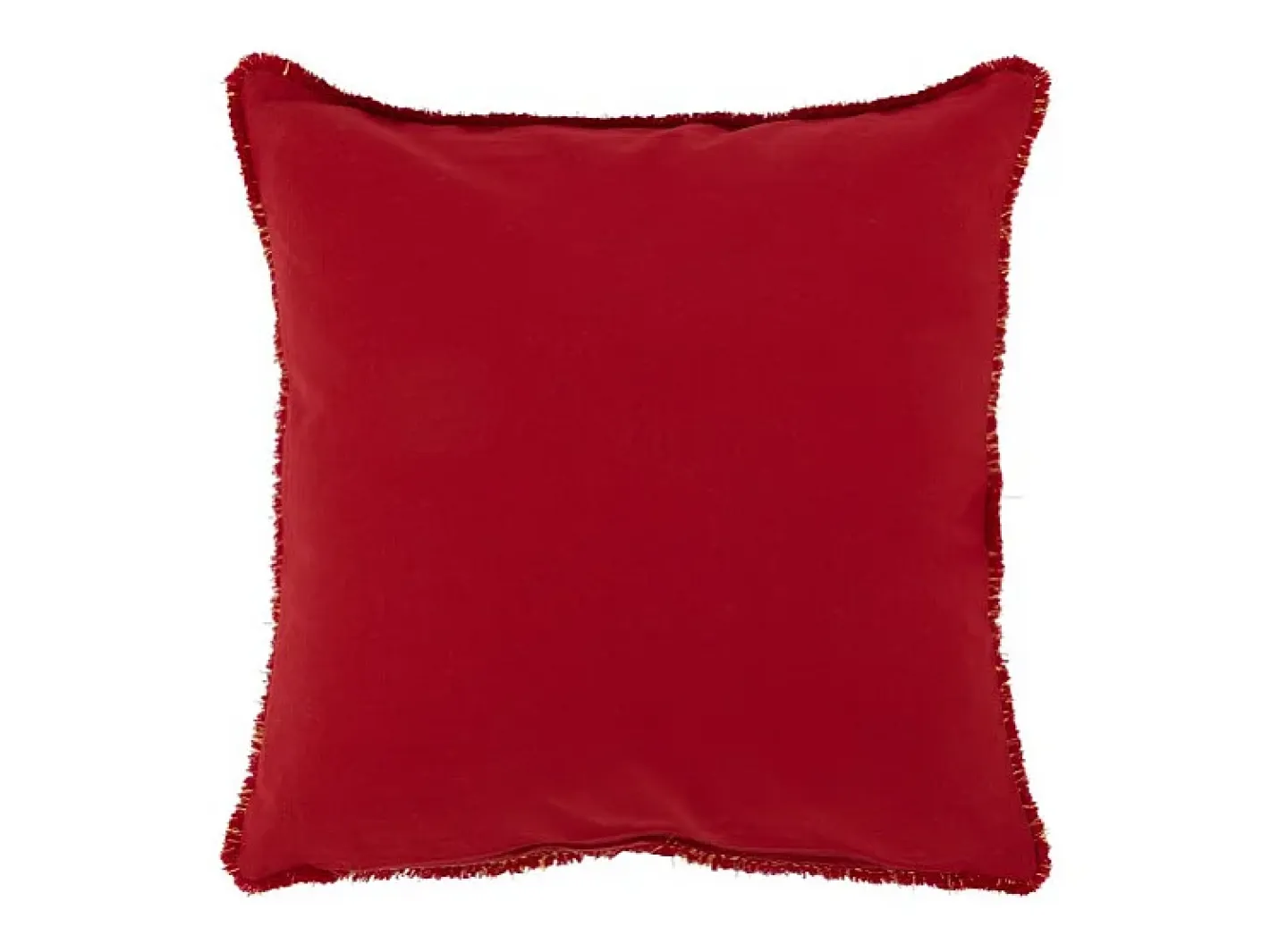 J-Line Cojín cuadrado de tela roja 45 x 45 x 3,75 cm Rojo Clearance