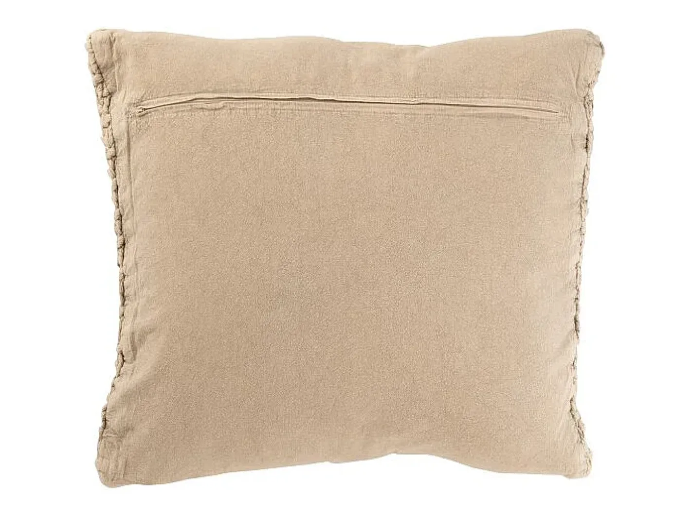 J-Line Cojín cuadrado en algodón 50x50x12 cm Beige New