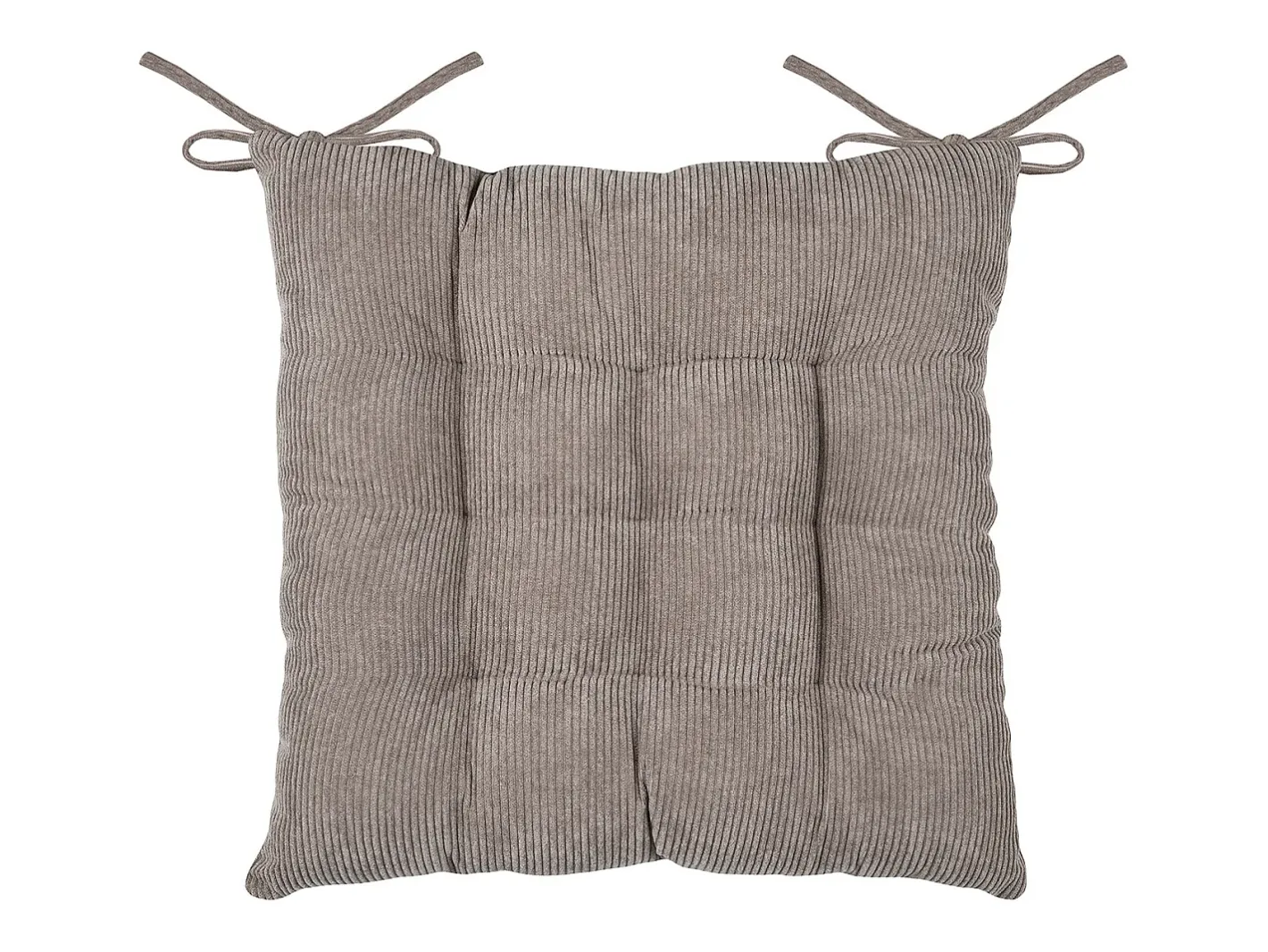 Best Cojín cuadrado para silla en pana 38 x 38 cm Marru00f3n