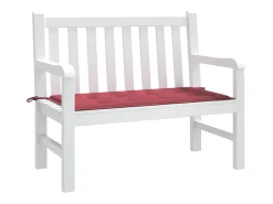 Outlet Cojín de banco de jardín tela Oxford tinto 100x50x3 cm ES891713 Rojo