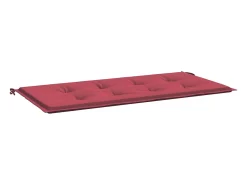 Outlet Cojín de banco de jardín tela Oxford tinto 100x50x3 cm ES891713 Rojo