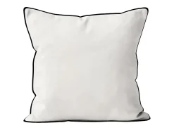 Discount Soleil d'ocre Cojín de microfibra lavada 40x40 cm BOHEME Blanco
