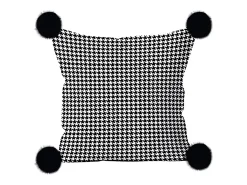 Best Soleil d'ocre Cojín de microfibra polar 45X45 cm VICTORIA, por Negro
