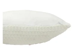 J-Line Ropa De Casa-Cojín de poliéster 45*45*15 cm Blanco