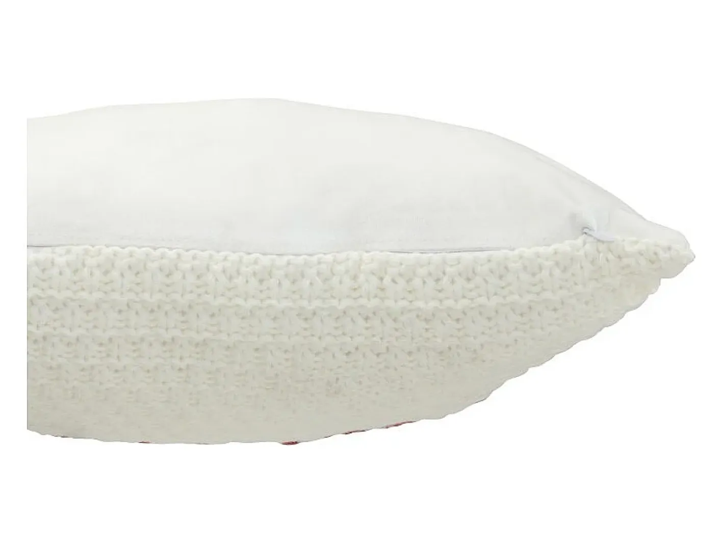 J-Line Ropa De Casa-Cojín de poliéster 45*45*15 cm Blanco