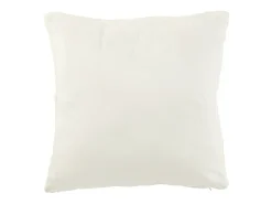 J-Line Ropa De Casa-Cojín de poliéster 45*45*15 cm Blanco
