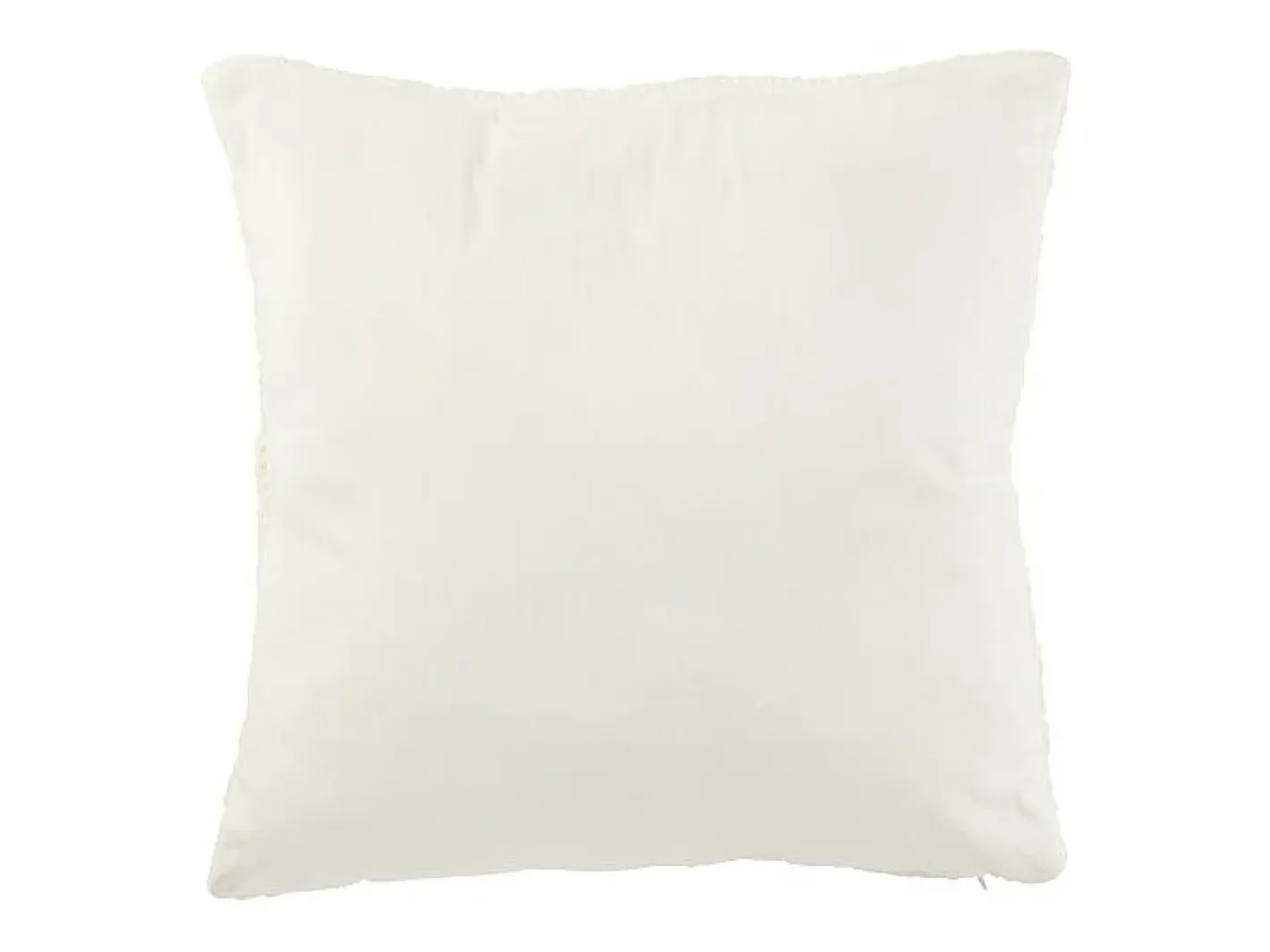 J-Line Ropa De Casa-Cojín de poliéster 45*45*15 cm Blanco