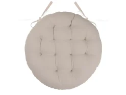 Ropa De Casa-Cojín de silla redondo y bicolor 38 x 38 cm Beige / Blanco