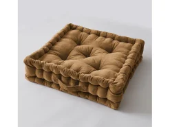 L’effet papillon Ropa De Casa-Cojín de suelo 50 x 50 x 10 cm CÉSAR Camello Marru00f3n