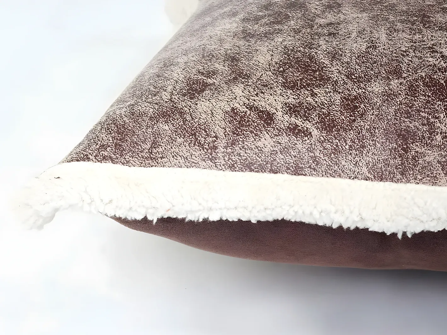 MCW Ropa De Casa-Cojín decorativo imitación ante Marru00f3n