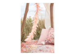 J-Line Ropa De Casa-Cojín desgastado de lino melocotón 45 x 45 cm Rosa
