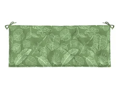 Ropa De Casa-Cojín para banco de jardín tela estampado de hojas 120x50x7 cm ES338049 Verde