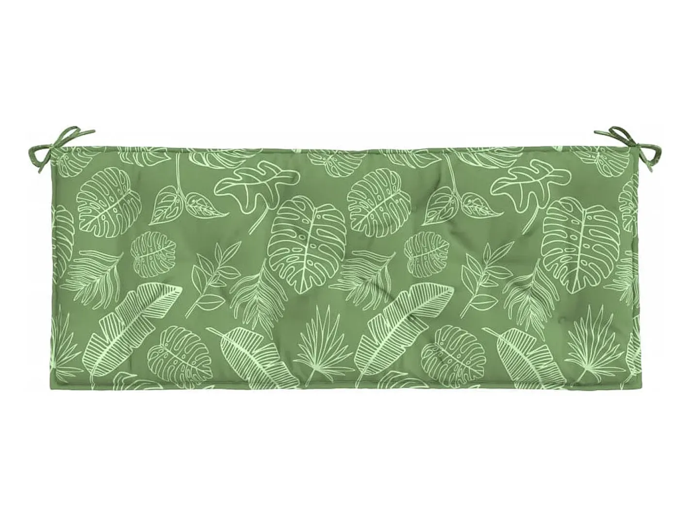 Ropa De Casa-Cojín para banco de jardín tela estampado de hojas 120x50x7 cm ES338049 Verde