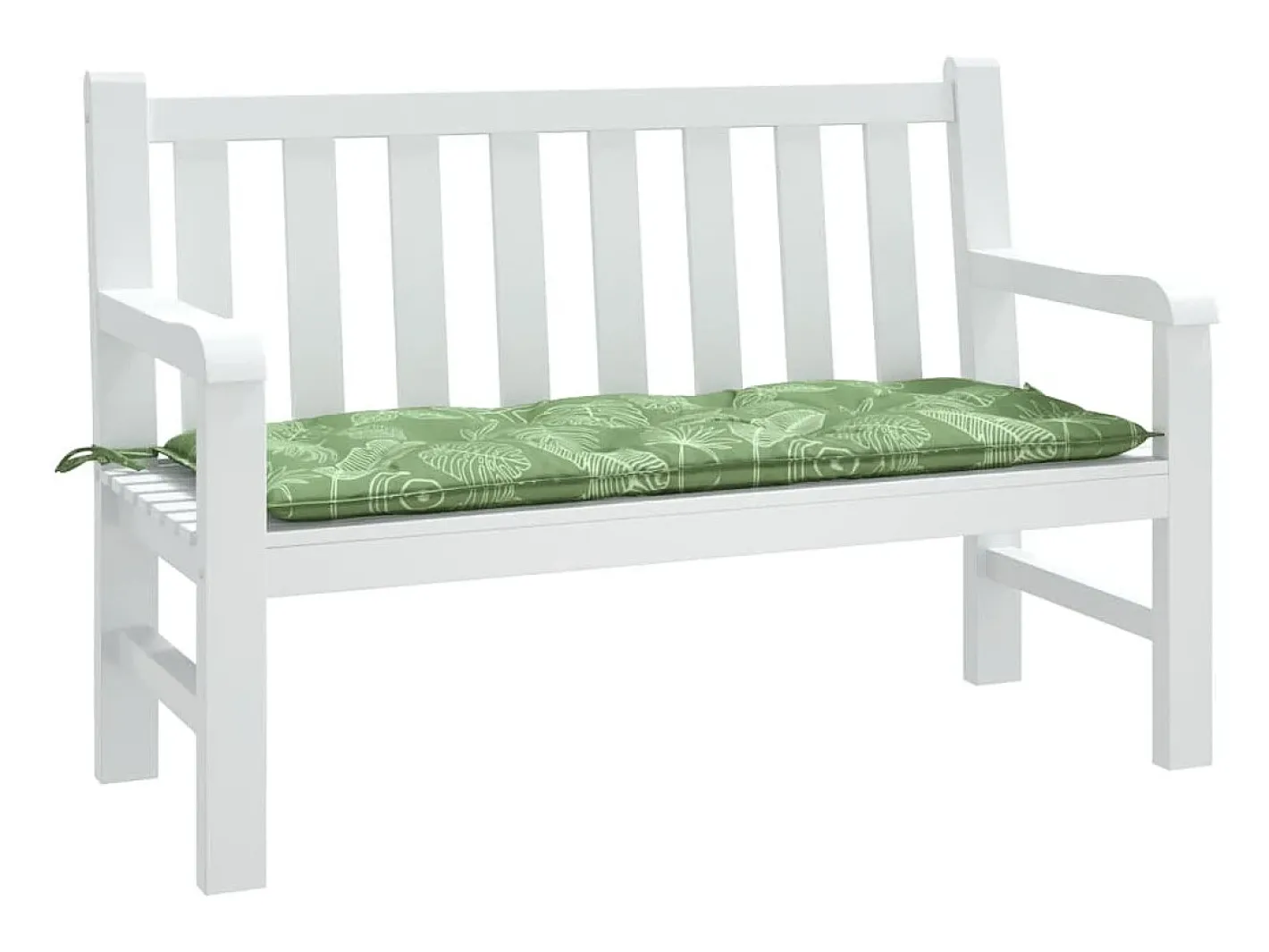 Ropa De Casa-Cojín para banco de jardín tela estampado de hojas 120x50x7 cm ES338049 Verde