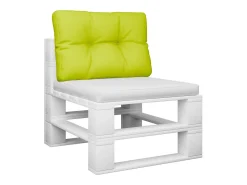 Sale Cojín para palets de tela claro 50x40x12 cm ES549216 Verde