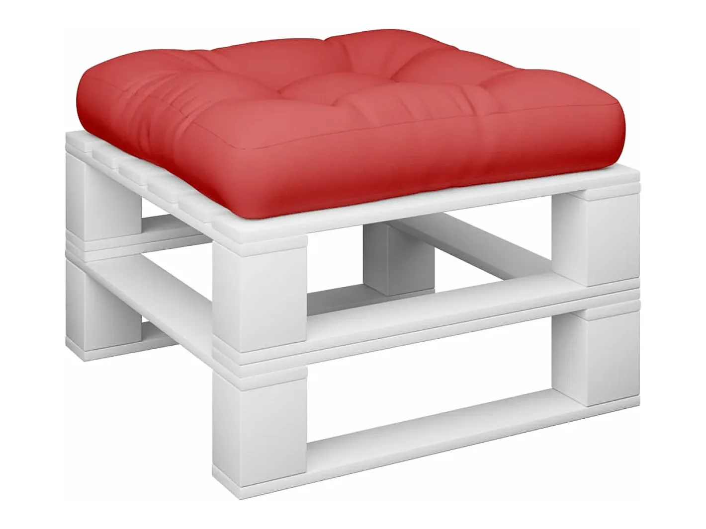 Clicnbuy Ropa De Casa-Cojín para palets de tela 58x58x10 cm Rojo