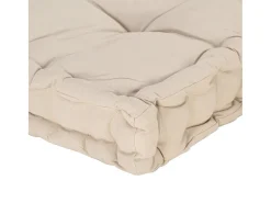 Clearance Clicnbuy Cojín para palés algodón 120x40x7 cm Beige
