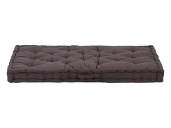 Clicnbuy Ropa De Casa-Cojín para palés algodón 120x80x10 cm Gris antracita