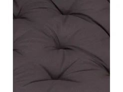 Clicnbuy Ropa De Casa-Cojín para palés algodón 120x80x10 cm Gris antracita