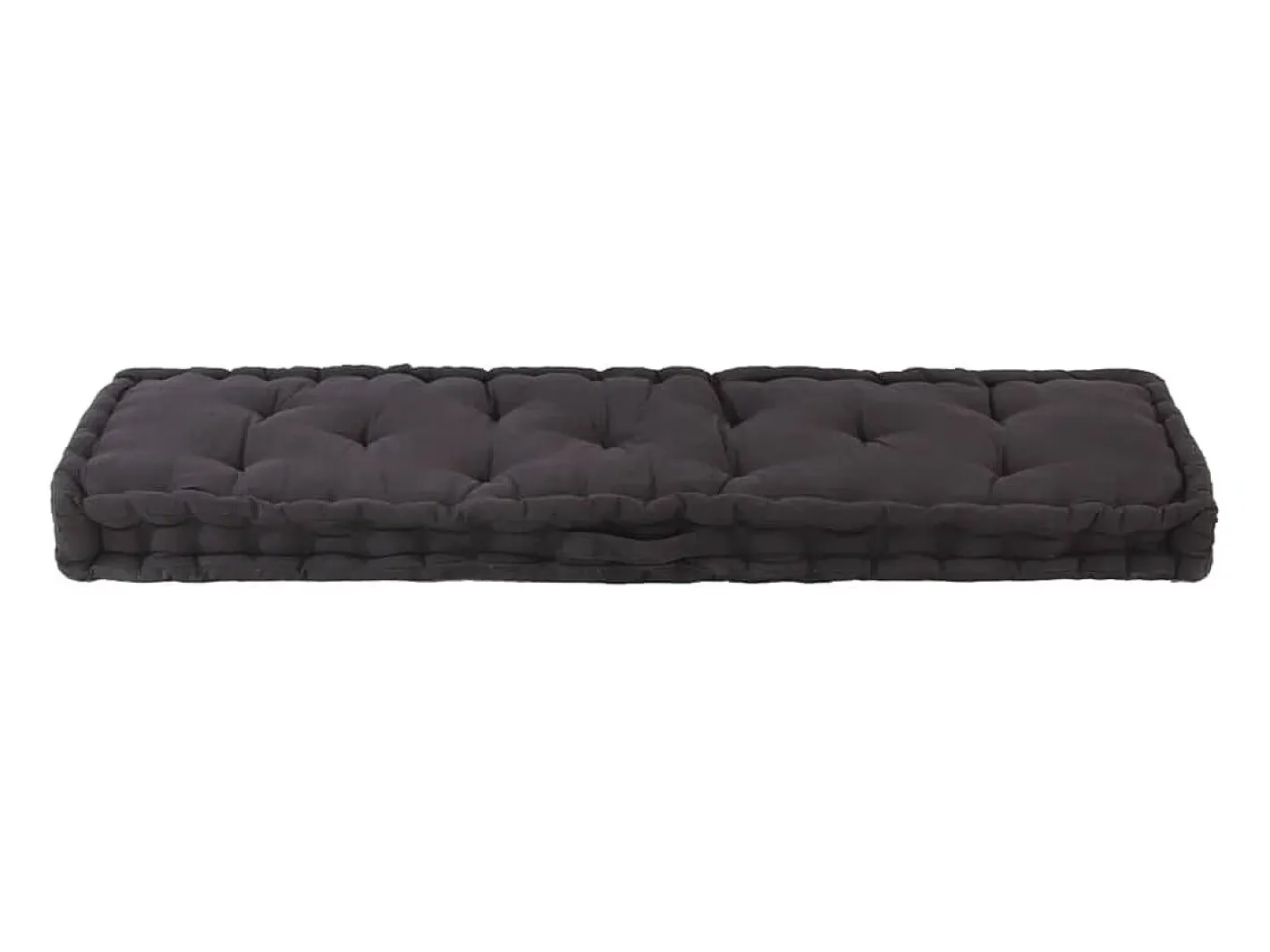Cojín para palés algodón 120x40x7 cm ES745701 Negro Best