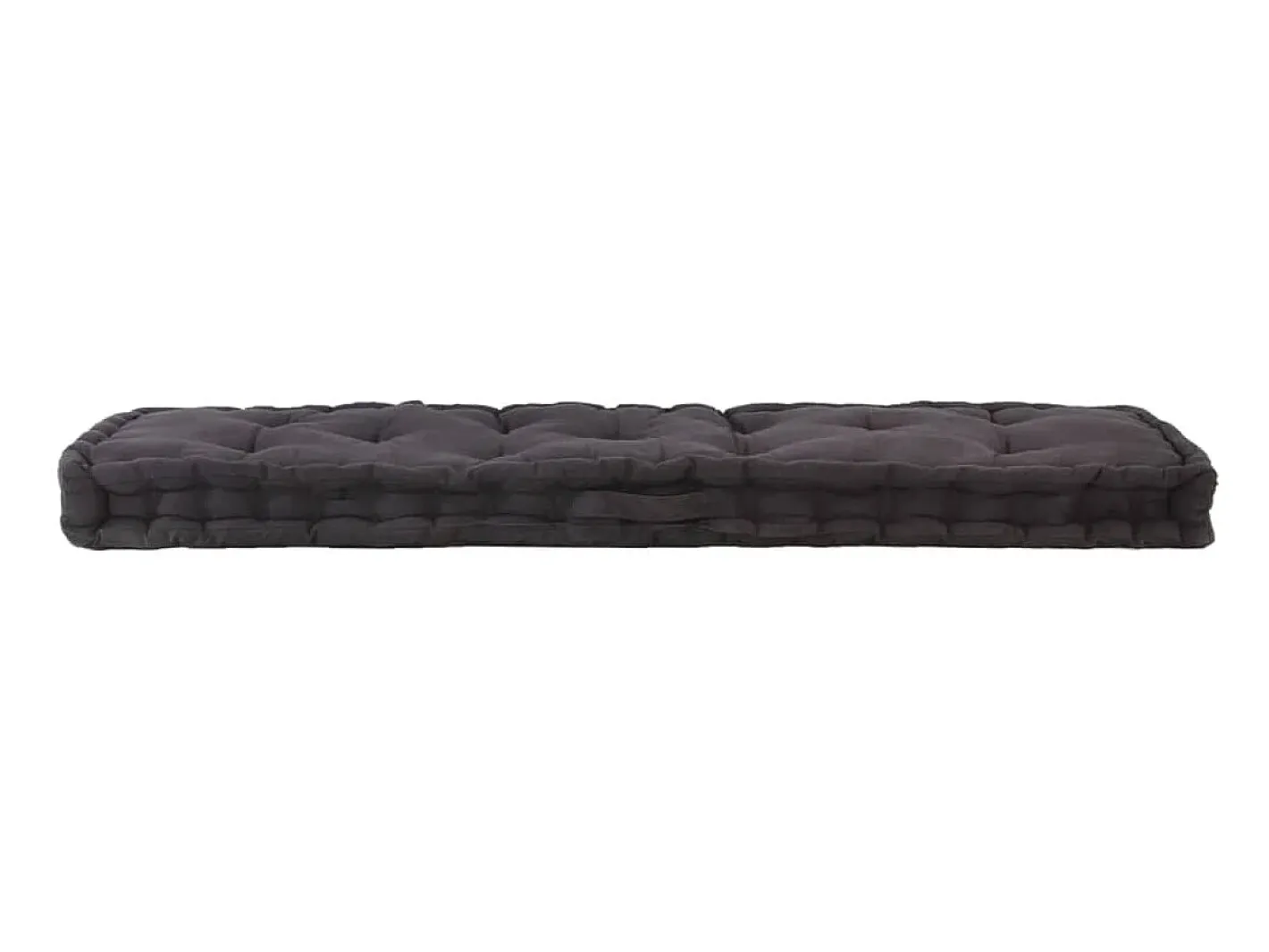 Cojín para palés algodón 120x40x7 cm ES745701 Negro Best