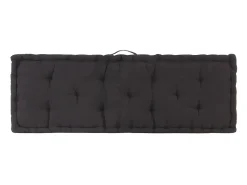 Cojín para palés algodón 120x40x7 cm ES745701 Negro Best