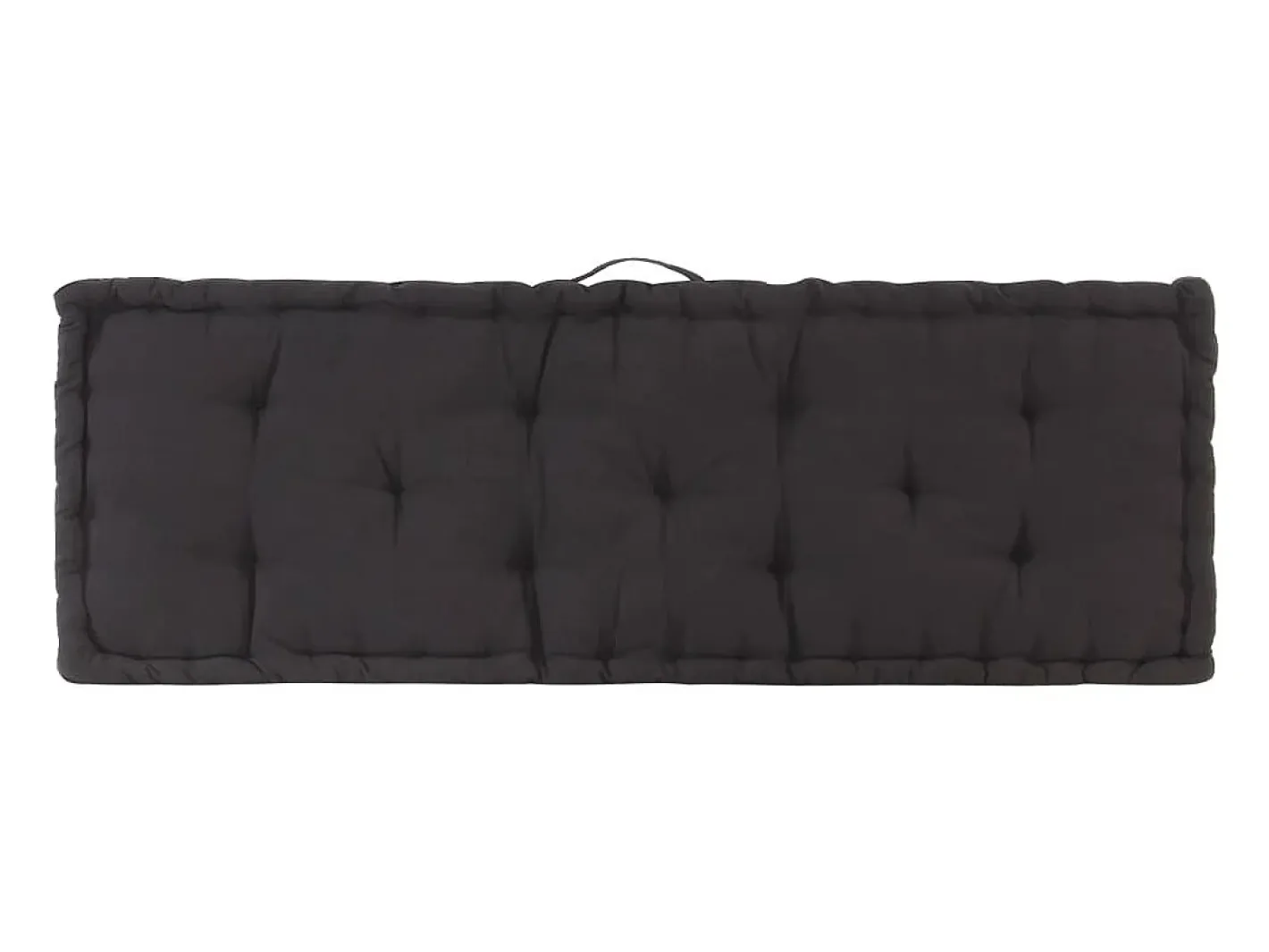 Cojín para palés algodón 120x40x7 cm ES745701 Negro Best