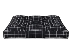 Sale Cojín para palés tela a cuadros negro 80x80x12 cm ES991419 Multicolor