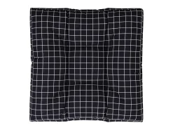 Sale Cojín para palés tela a cuadros negro 80x80x12 cm ES991419 Multicolor