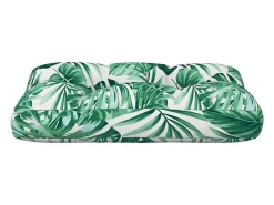 Clearance Clicnbuy Cojín para palés tela estampado de hojas 60x40x12 cm Verde