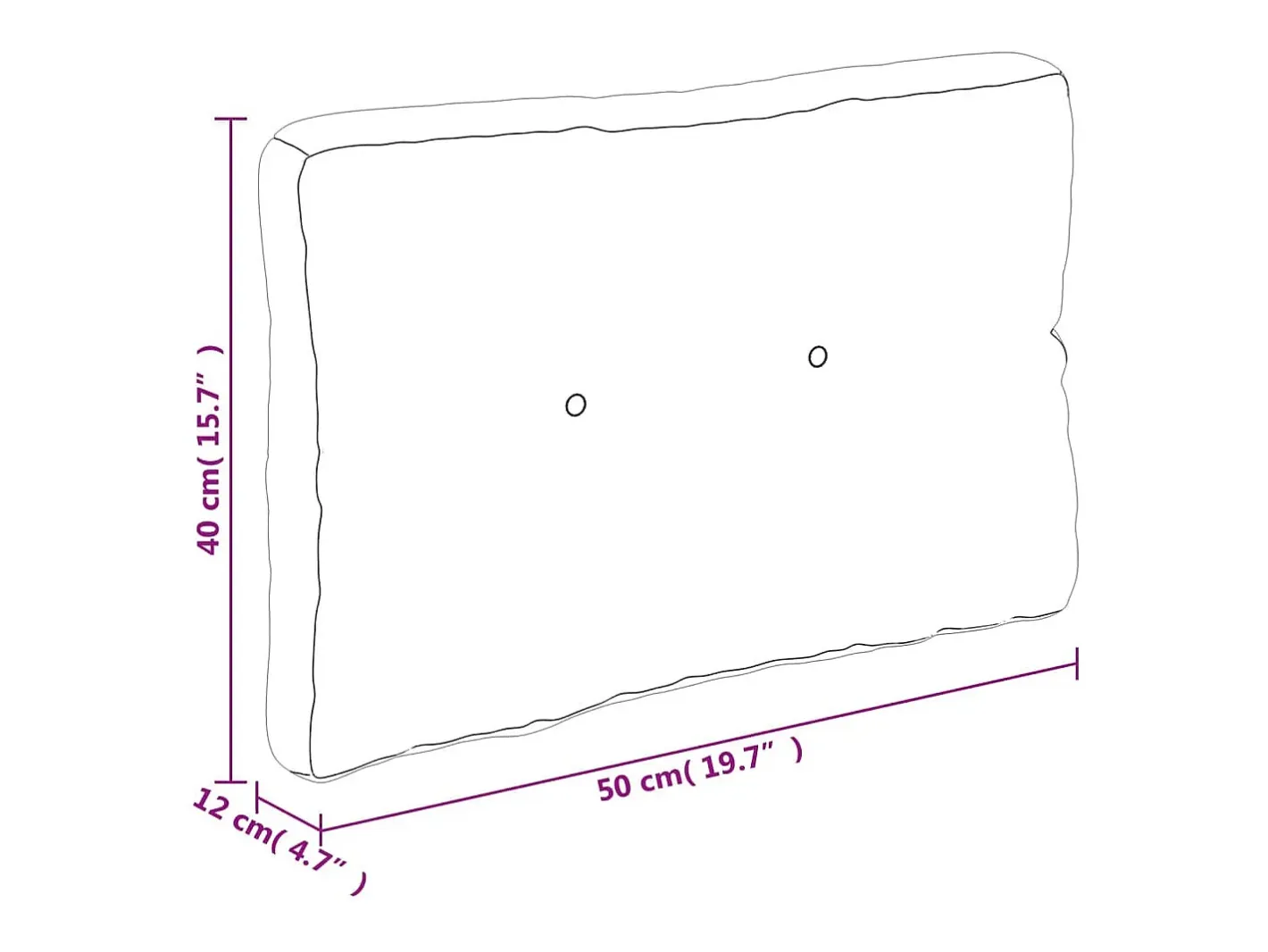 Best Clicnbuy Cojín para palés tela 50x40x12 cm Multicolor