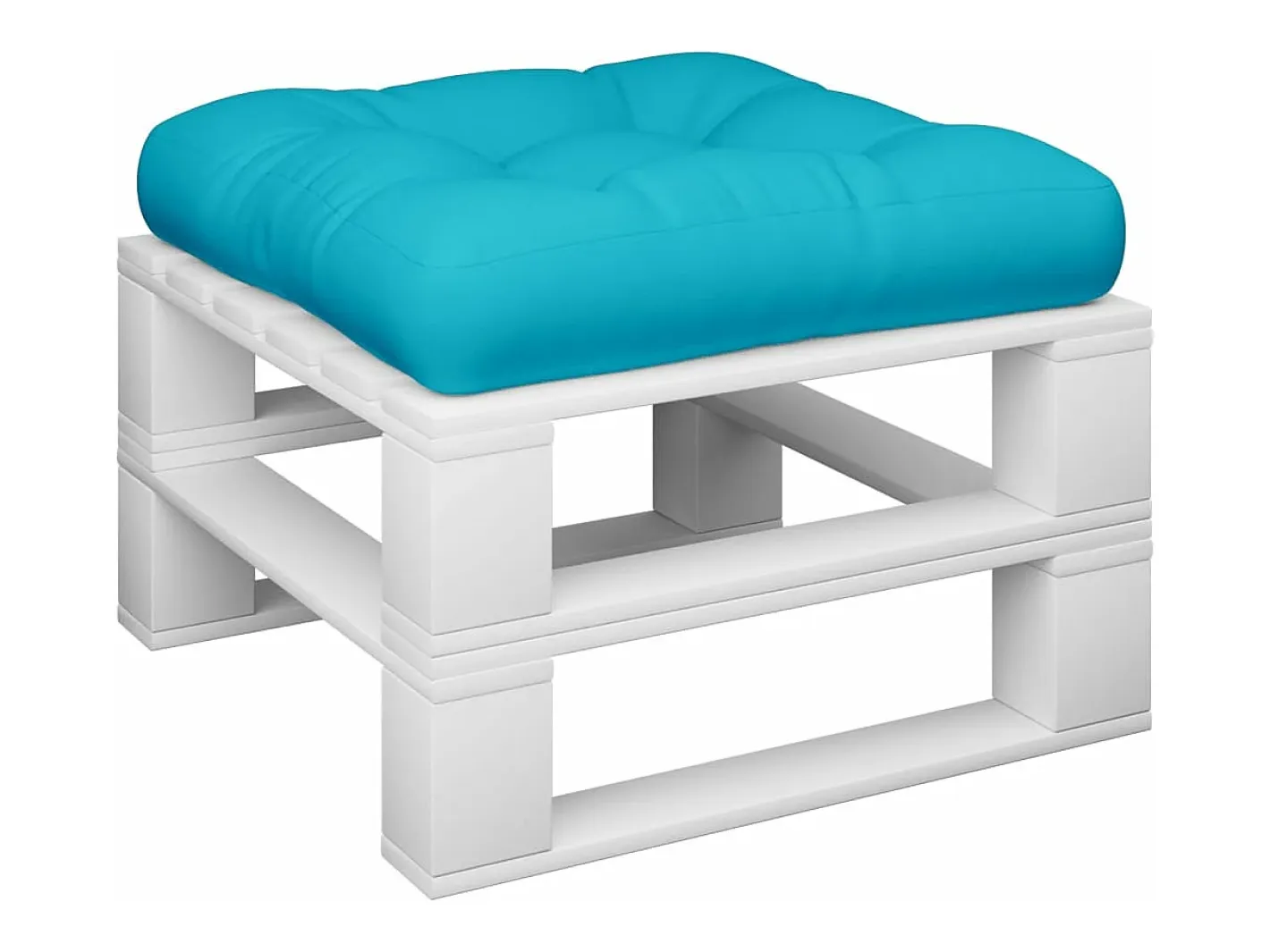 Clicnbuy Ropa De Casa-Cojín para palés tela Oxford turquesa 58x58x10 cm Azul turquesa