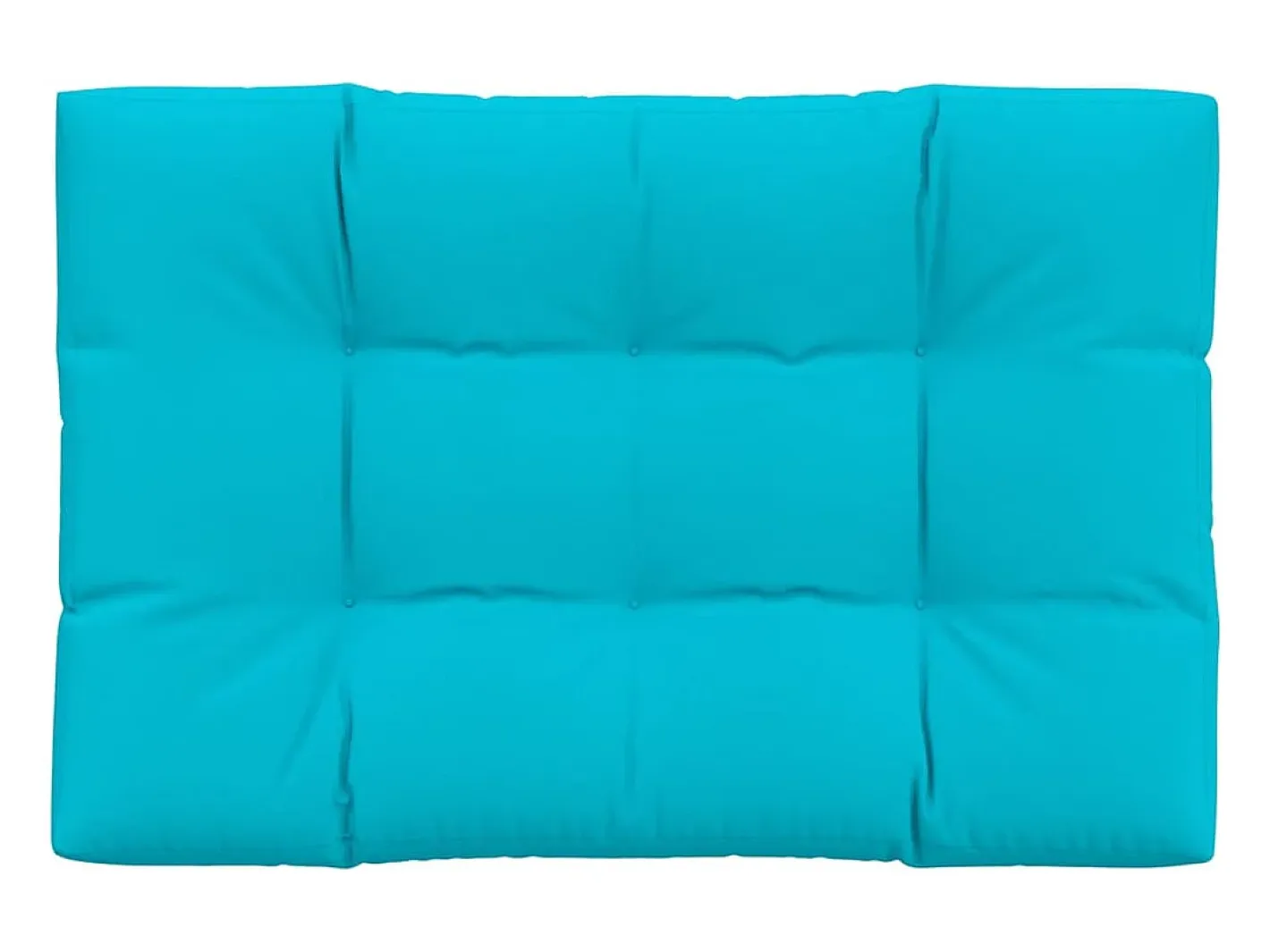 Clicnbuy Cojín para palés tela turquesa 120x80x12 cm Azul turquesa