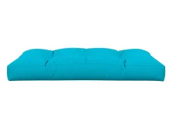 Clicnbuy Cojín para palés tela turquesa 120x80x12 cm Azul turquesa