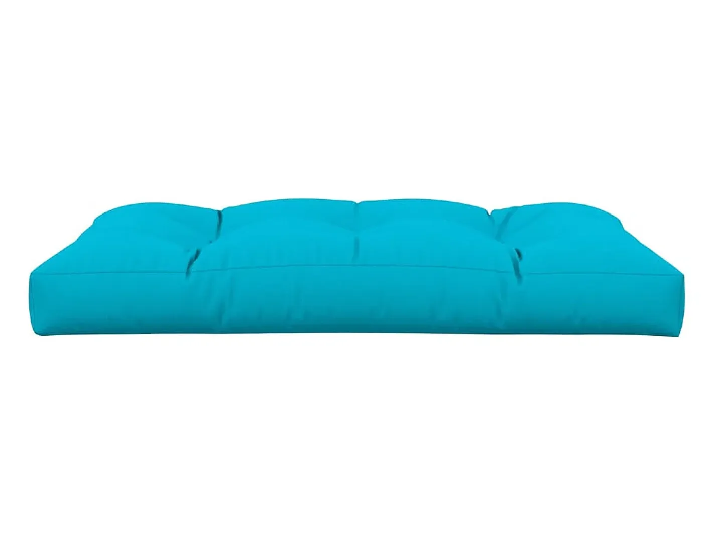 Clicnbuy Cojín para palés tela turquesa 120x80x12 cm Azul turquesa