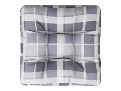Clicnbuy Cojín para sofá de palets de tela a cuadros 60x60x12 cm Gris Sale
