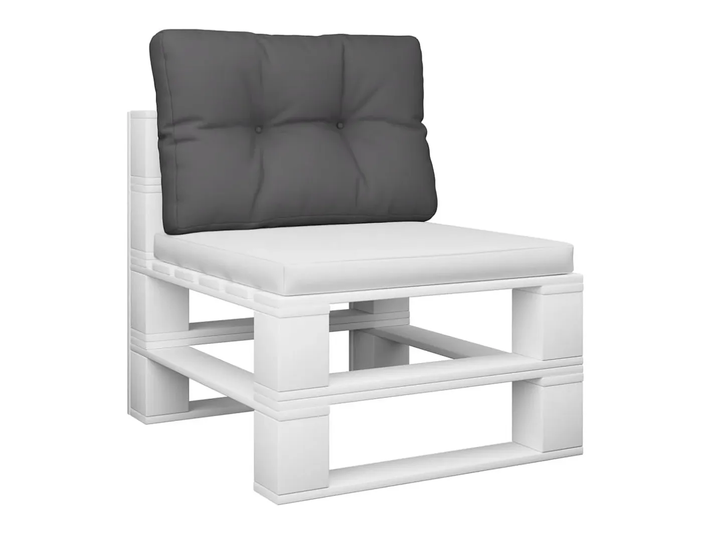 Clicnbuy Cojín para sofá de palets de tela antracita 50x40x12 cm Gris antracita Best