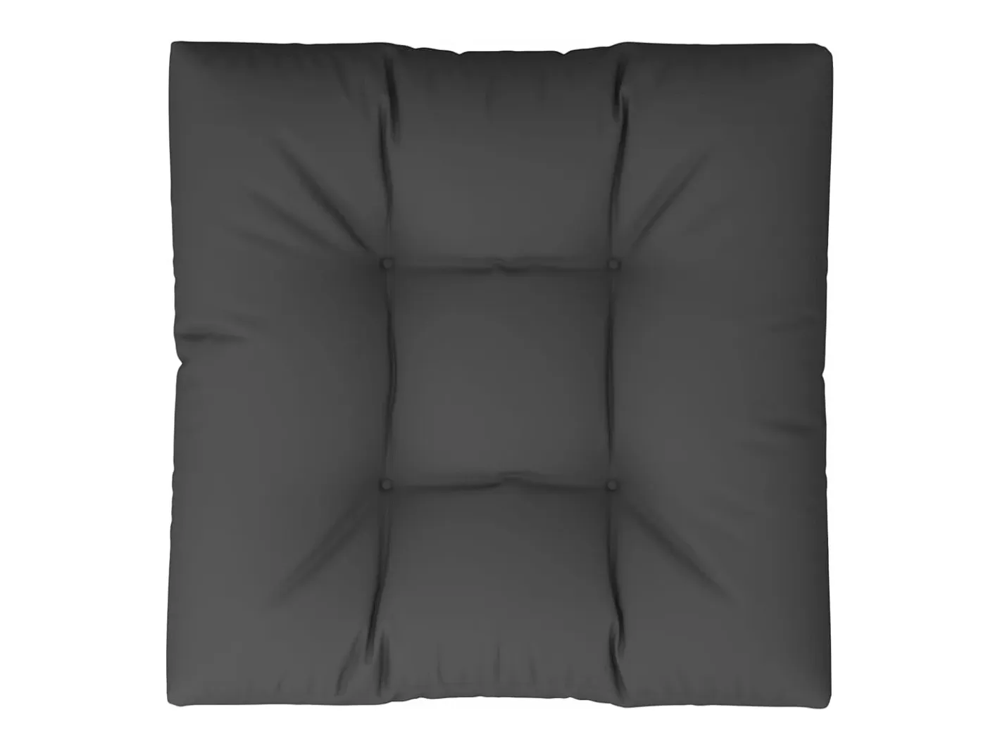 Clicnbuy Ropa De Casa-Cojín para sofá de palets de tela 70x70x12 cm Negro