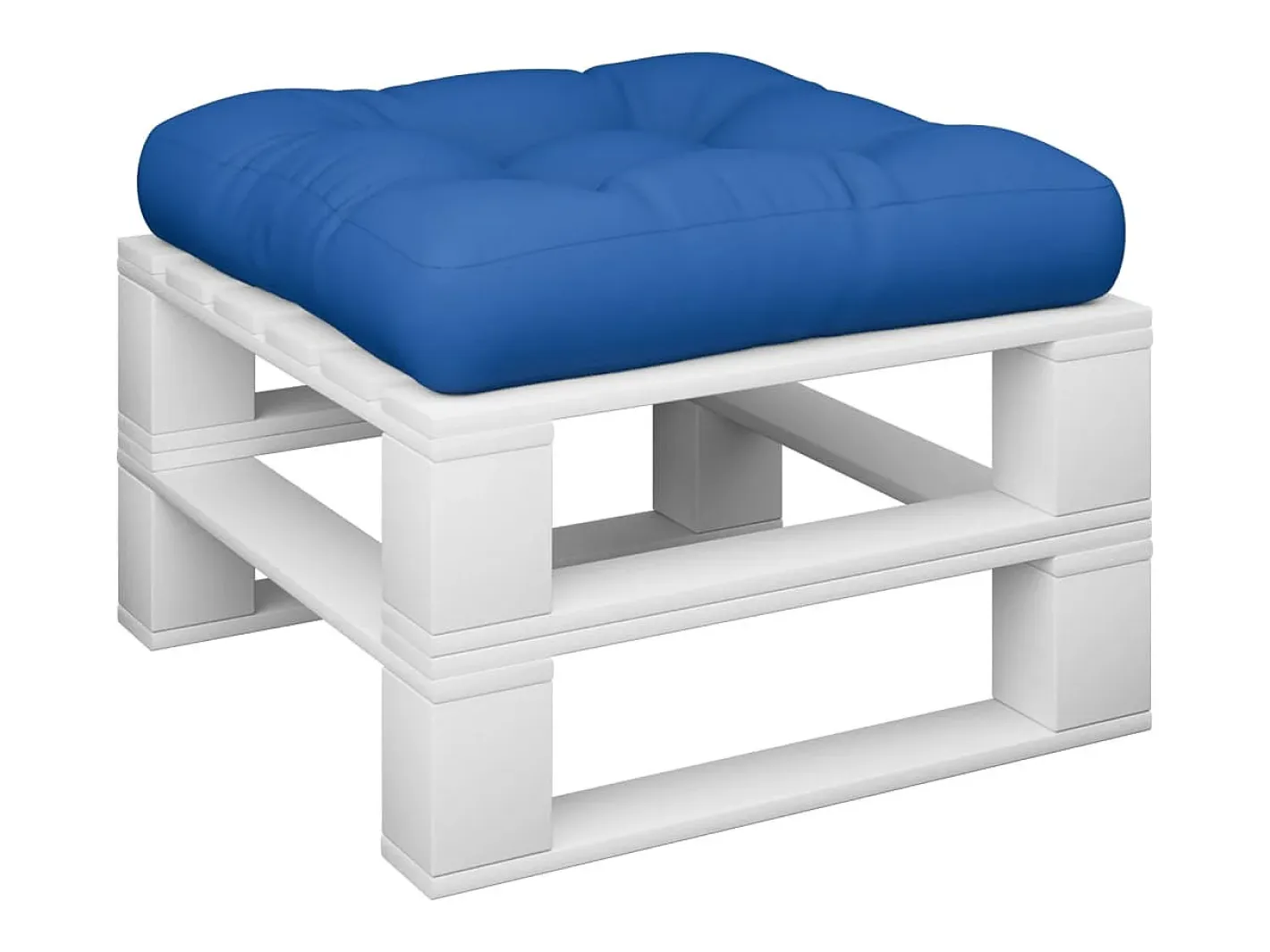 Clicnbuy Ropa De Casa-Cojín para sofá de palets de tela gris 50x50x12 cm Azul