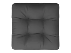 Clicnbuy Ropa De Casa-Cojín para sofá de palets de tela antracita 60x61,5x10 cm Gris antracita