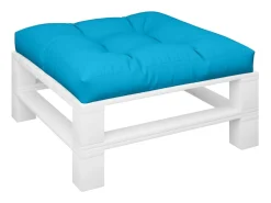 New Clicnbuy Cojín para sofá de palets de tela 80x80x12 cm Azul