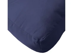 Clicnbuy Ropa De Casa-Cojín para sofá de palets de tela marino 120x40x12 cm Azul